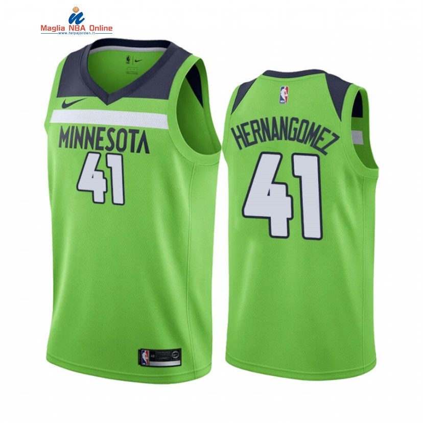 Maglia NBA Nike Minnesota Timberwolvs #41 Juancho Hernangomez Verde Statement 2021-22 Acquista