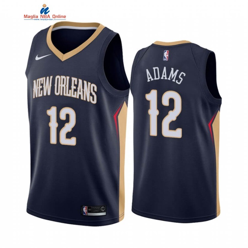 Maglia NBA Nike New Orleans Pelicans #12 Steven Adams Marino Icon 2020-21 Acquista