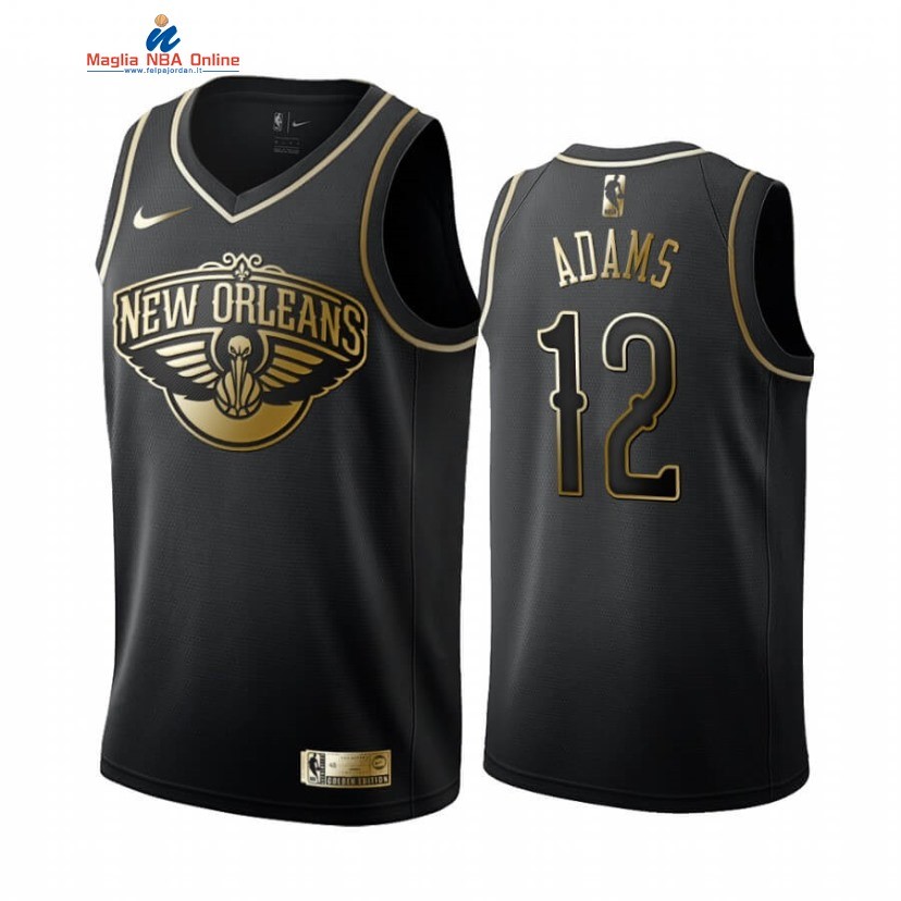 Maglia NBA Nike New Orleans Pelicans #12 Steven Adams Oro Edition Acquista