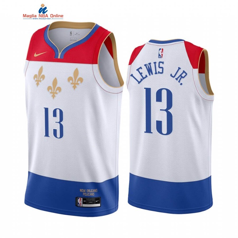 Maglia NBA Nike New Orleans Pelicans #13 Kira Lewis Jr. Bianco Città 2020-21 Acquista
