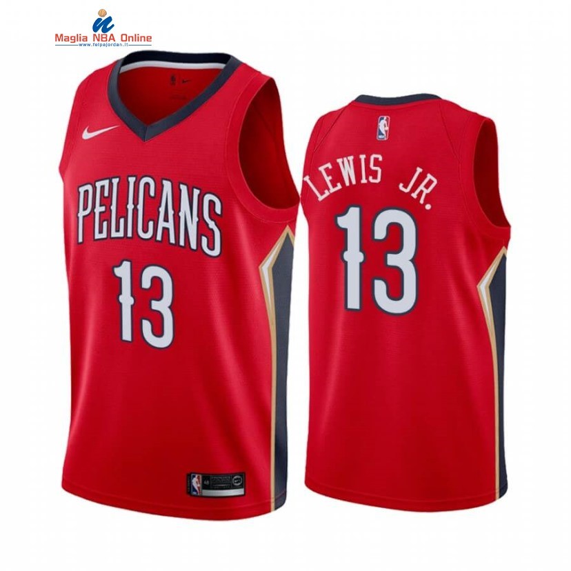 Maglia NBA Nike New Orleans Pelicans #13 Kira Lewis Jr. Rosso Statement 2020-21 Acquista