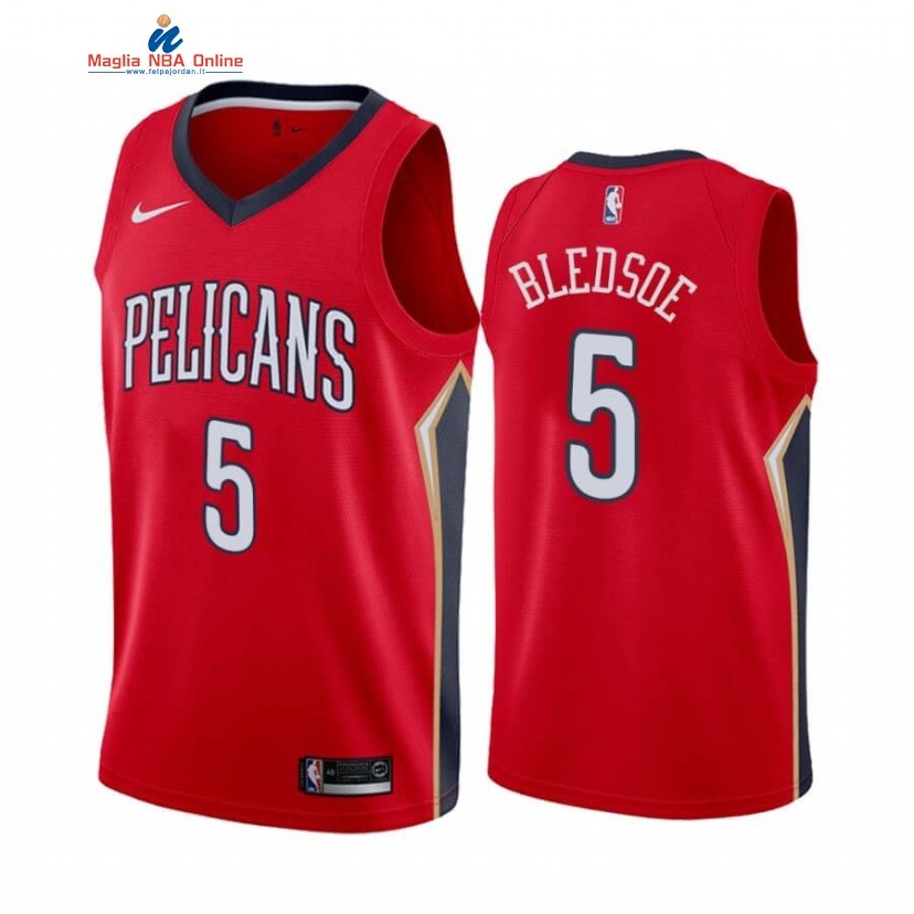 Maglia NBA Nike New Orleans Pelicans #5 Eric Bledsoe Rosso Statement 2020-21 Acquista