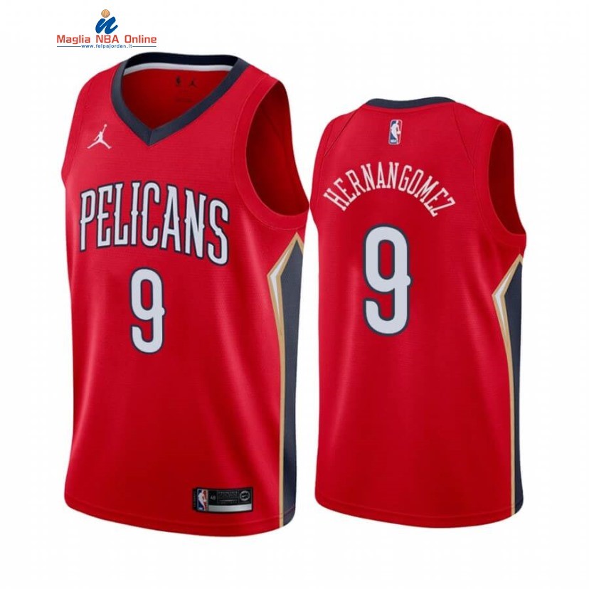 Maglia NBA Nike New Orleans Pelicans #9 Willy Hernangomez Rosso Statement 2020-21 Acquista