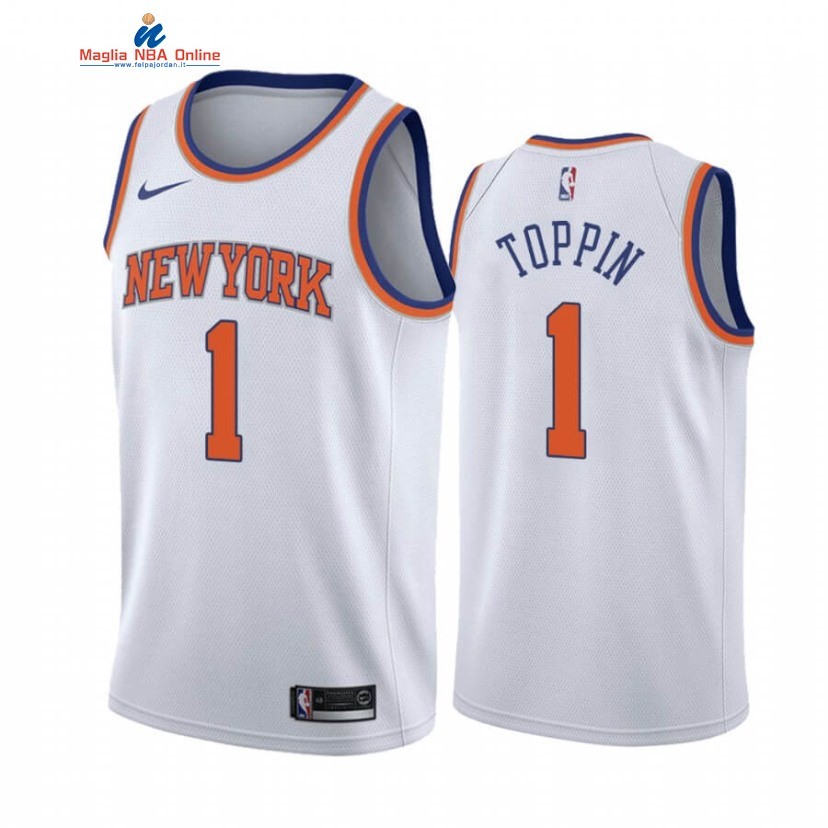 Maglia NBA Nike New York Knicks #1 Obi Toppin Bianco Association 2020-21 Acquista