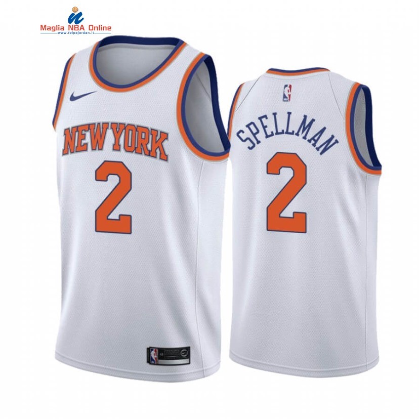Maglia NBA Nike New York Knicks #2 Omari Spellman Bianco Association 2020-21 Acquista