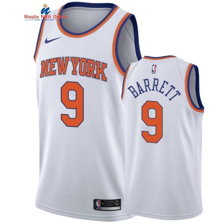 Maglia NBA Nike New York Knicks #9 R.J. Barrett Bianco Association 2020-21 Acquista