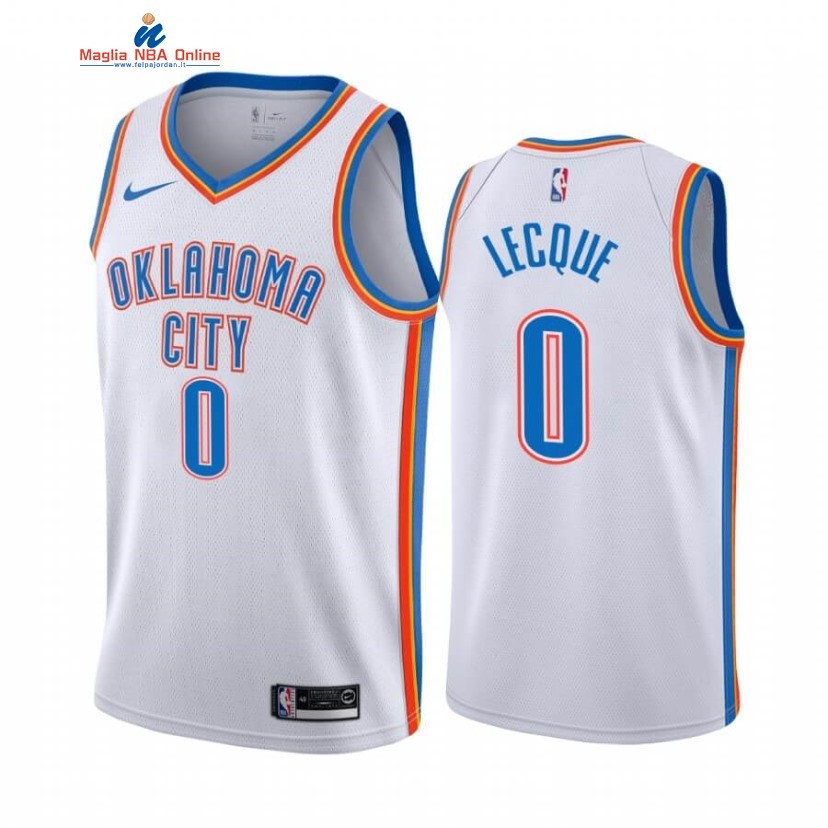 Maglia NBA Nike Oklahoma City Thunder #0 Jalen Lecque Bianco Association 2020-21 Acquista