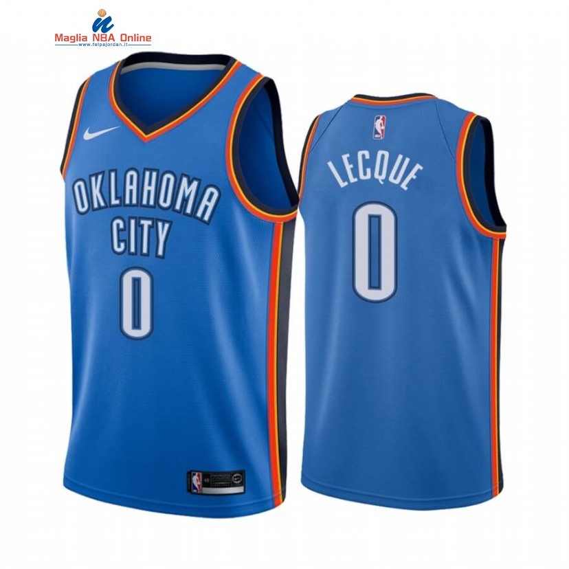 Maglia NBA Nike Oklahoma City Thunder #0 Jalen Lecque Blu Icon 2020-21 Acquista