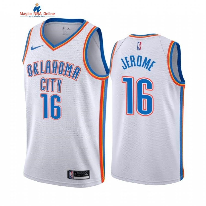 Maglia NBA Nike Oklahoma City Thunder #16 Ty Jerome Bianco Association 2020-21 Acquista