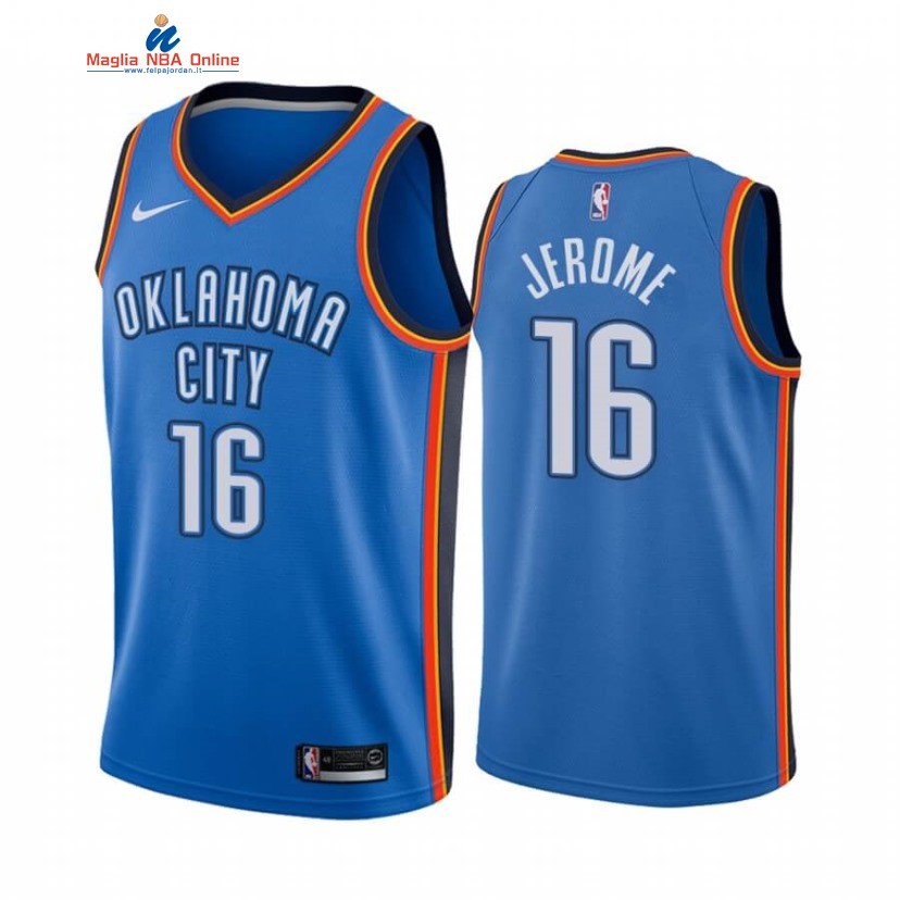 Maglia NBA Nike Oklahoma City Thunder #16 Ty Jerome Blu Icon 2020-21 Acquista