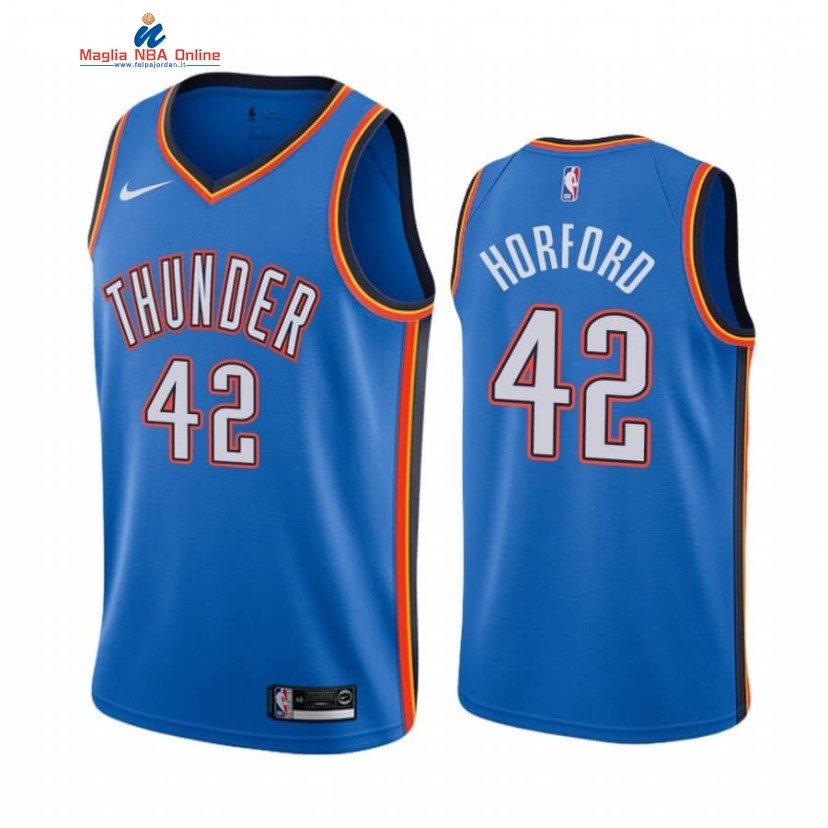Maglia NBA Nike Oklahoma City Thunder #42 Al Horford Blu Icon 2020 Acquista
