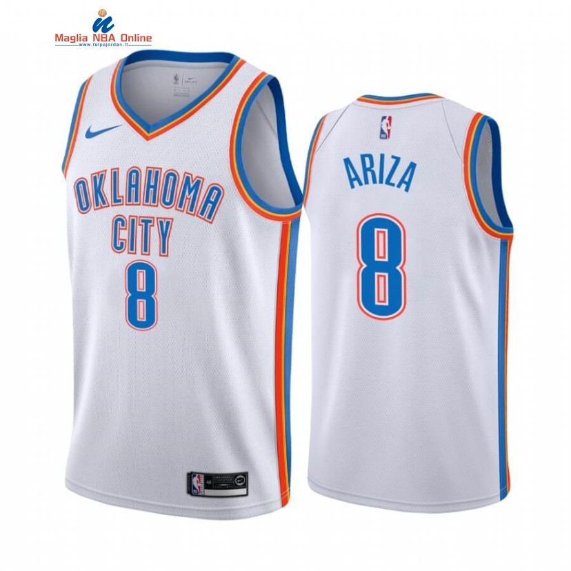 Maglia NBA Nike Oklahoma City Thunder #8 Trevor Ariza Bianco Association 2020-21 Acquista