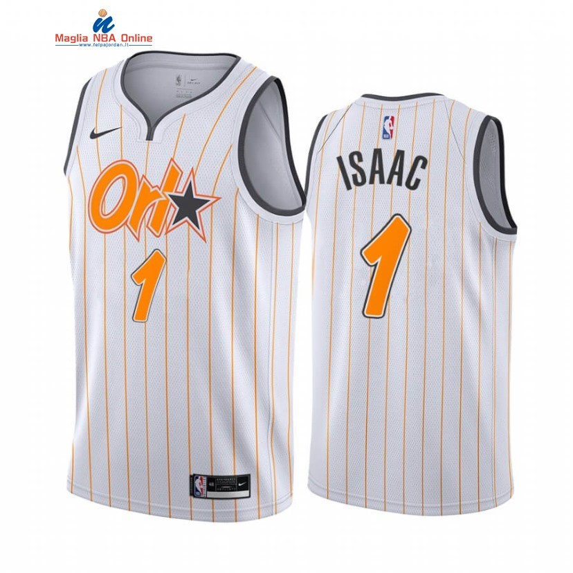 Maglia NBA Nike Orlando Magic #1 Jonathan Isaac Bianco Città 2020-21 Acquista