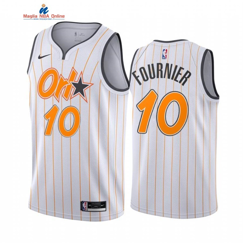 Maglia NBA Nike Orlando Magic #10 Evan Fournier Bianco Città 2020-21 Acquista