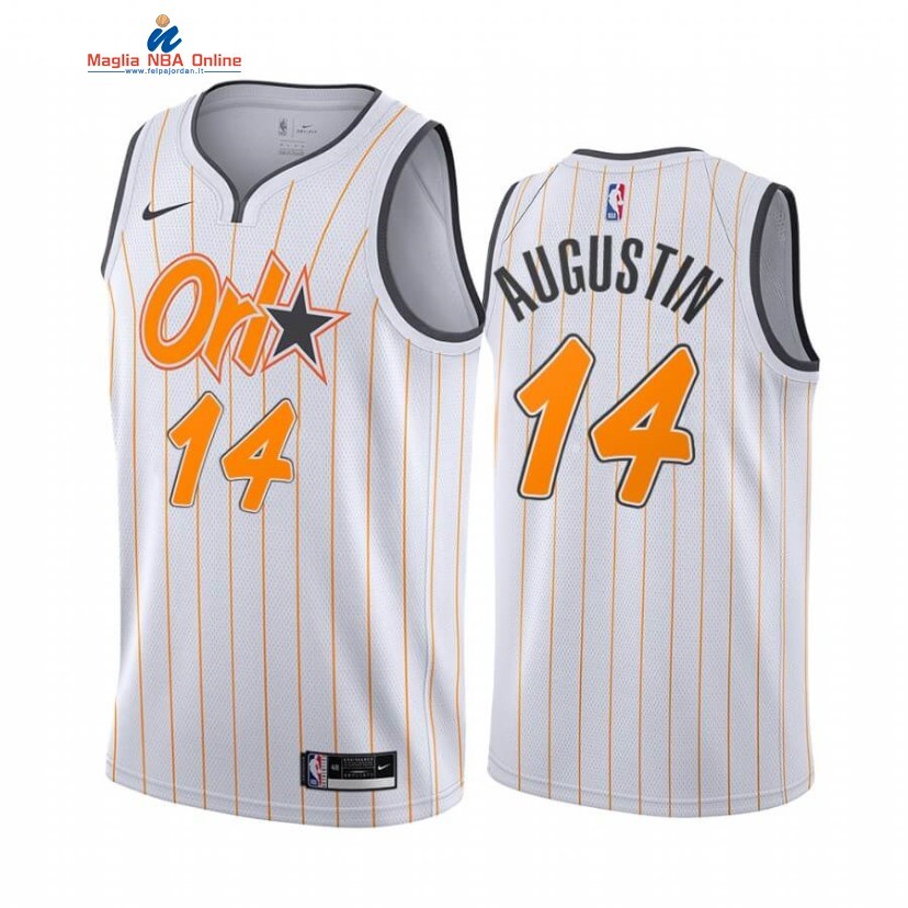 Maglia NBA Nike Orlando Magic #14 D.J. Augustin Bianco Città 2020-21 Acquista