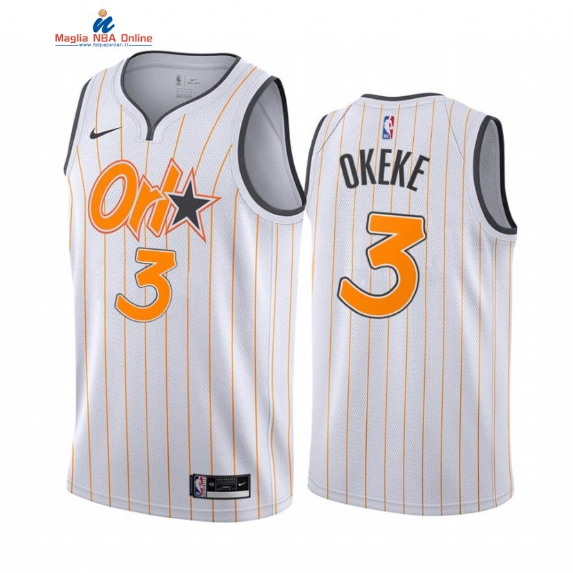 Maglia NBA Nike Orlando Magic #3 Chuma Okeke Bianco Città 2020-21 Acquista