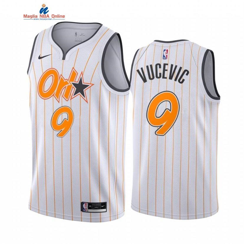 Maglia NBA Nike Orlando Magic #9 Nikola Vucevic Bianco Città 2020-21 Acquista