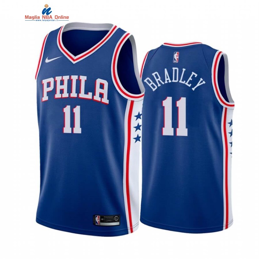 Maglia NBA Nike Philadelphia Sixers #11 Tony Bradley Blu Icon 2020-21 Acquista