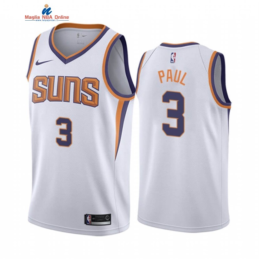 Maglia NBA Nike Phoenix Suns #3 Chris Paul Bianco Association 2020-21 Acquista