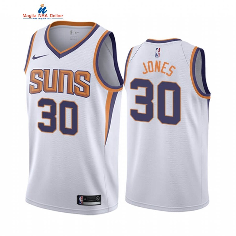 Maglia NBA Nike Phoenix Suns #30 Damian Jones Bianco Association 2020-21 Acquista