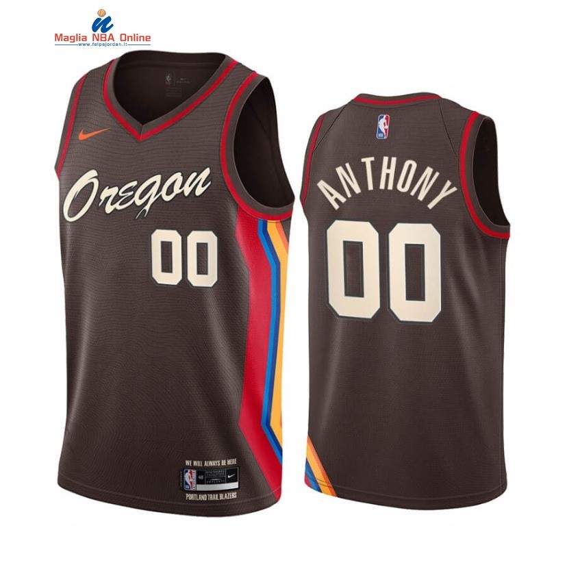 Maglia NBA Nike Portland Trail Blazers #0 Carmelo Anthony Nike Nero Città 2020-21 Acquista