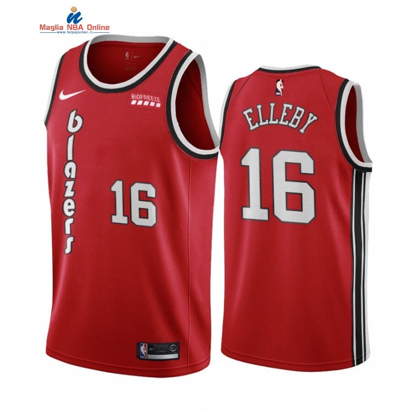 Maglia NBA Nike Portland Trail Blazers #16 C.J. Elleby Rosso Edition 2020-21 Acquista
