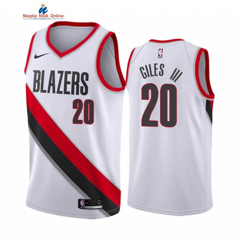 Maglia NBA Nike Portland Trail Blazers #20 Harry Giles III Bianco Association 2020-21 Acquista