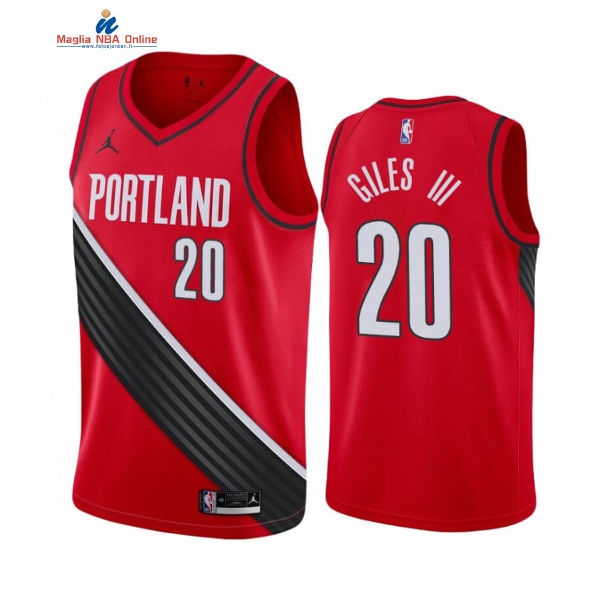 Maglia NBA Nike Portland Trail Blazers #20 Harry Giles III Rosso Statement 2020-21 Acquista