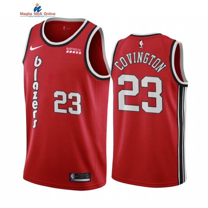 Maglia NBA Nike Portland Trail Blazers #23 Robert Covington Rosso Edition 2020-21 Acquista