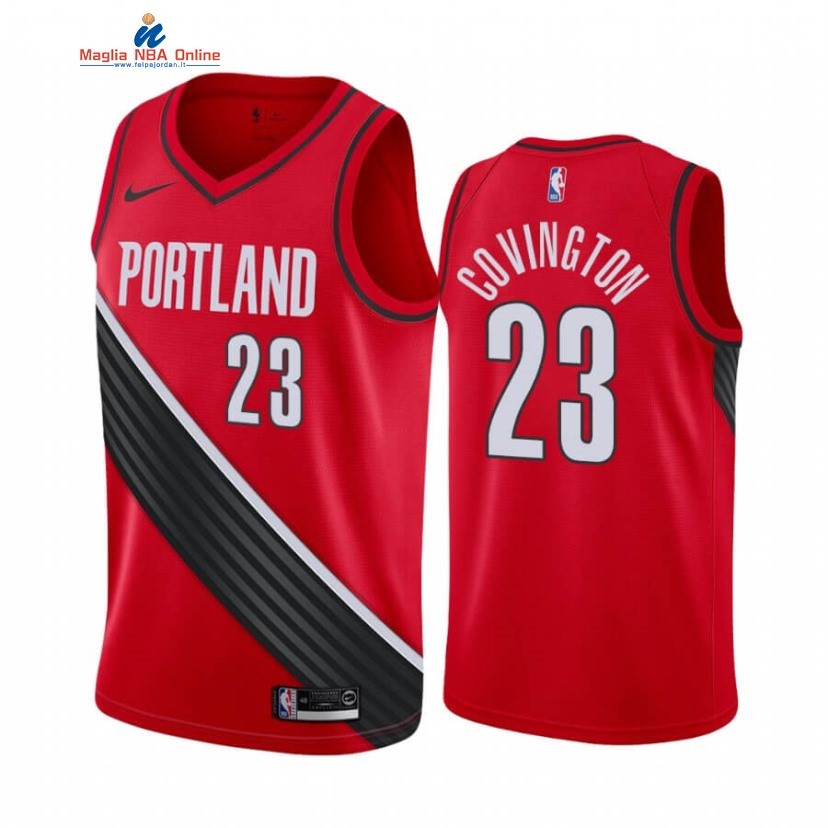 Maglia NBA Nike Portland Trail Blazers #23 Robert Covington Rosso Statement 2020-21 Acquista