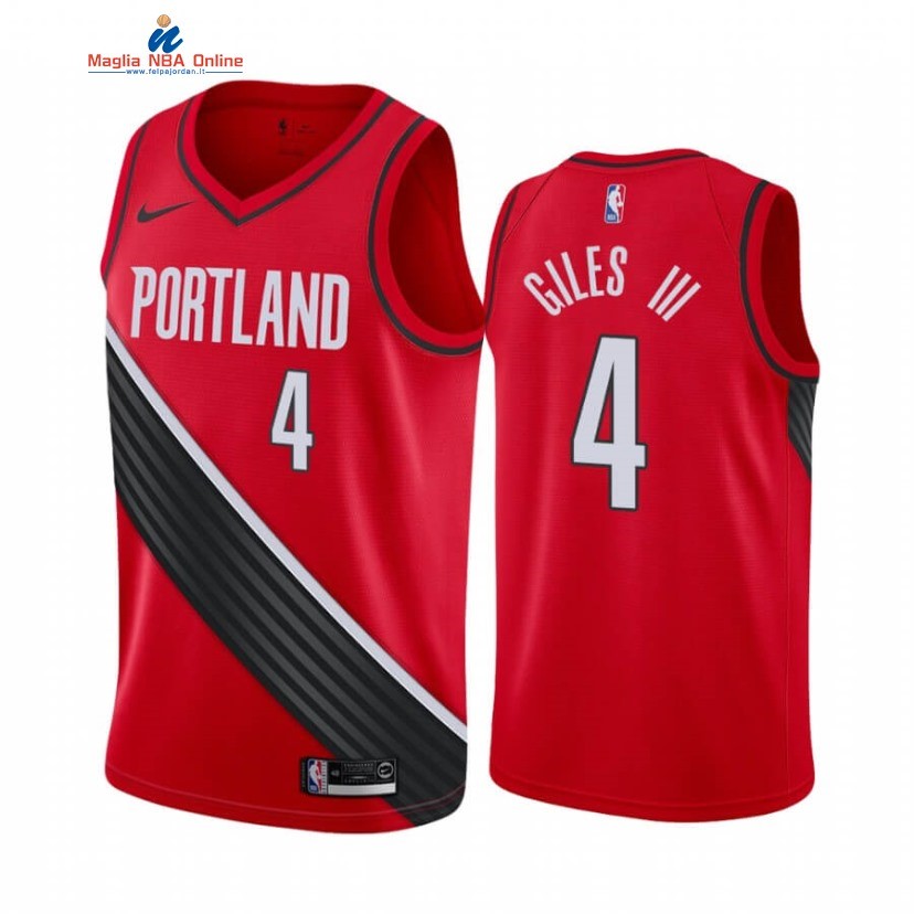 Maglia NBA Nike Portland Trail Blazers #4 Harry Giles III Rosso Statement 2020-21 Acquista