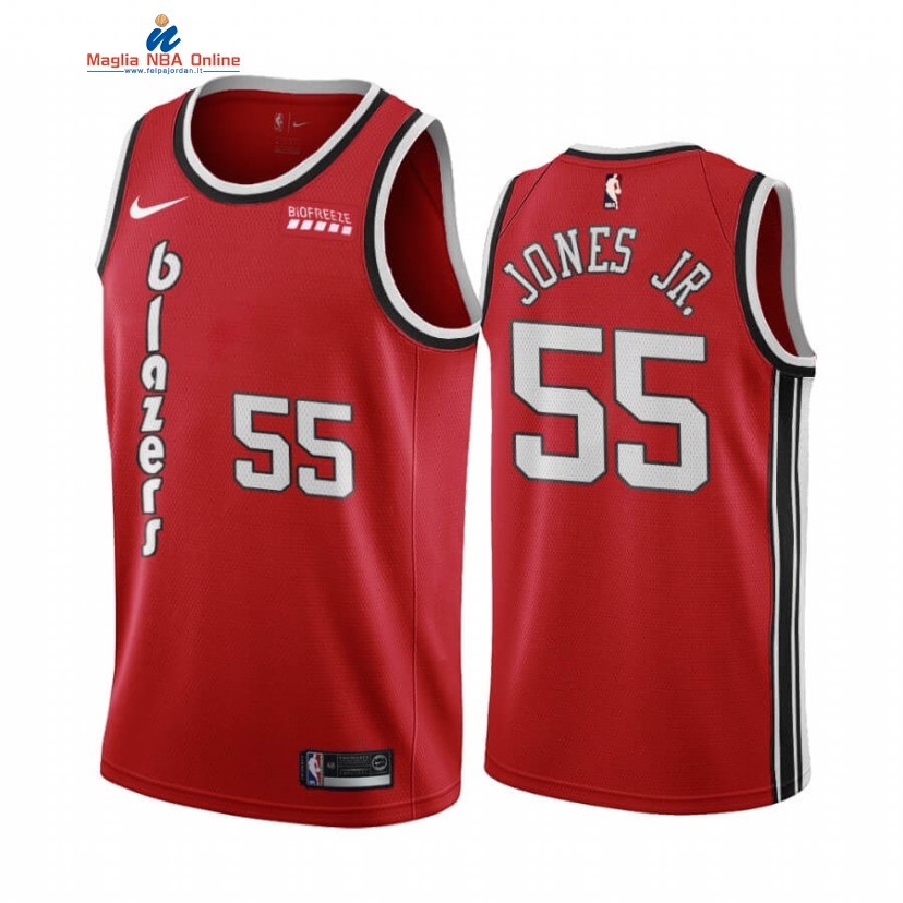 Maglia NBA Nike Portland Trail Blazers #55 Derrick Jones Jr. Rosso Edition 2020-21 Acquista