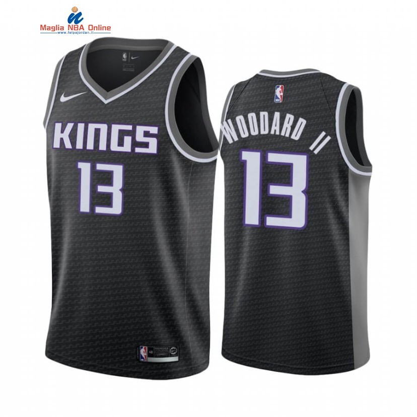 Maglia NBA Nike Sacramento Kings #13 Robert Woodard II Nero Statement 2020-21 Acquista