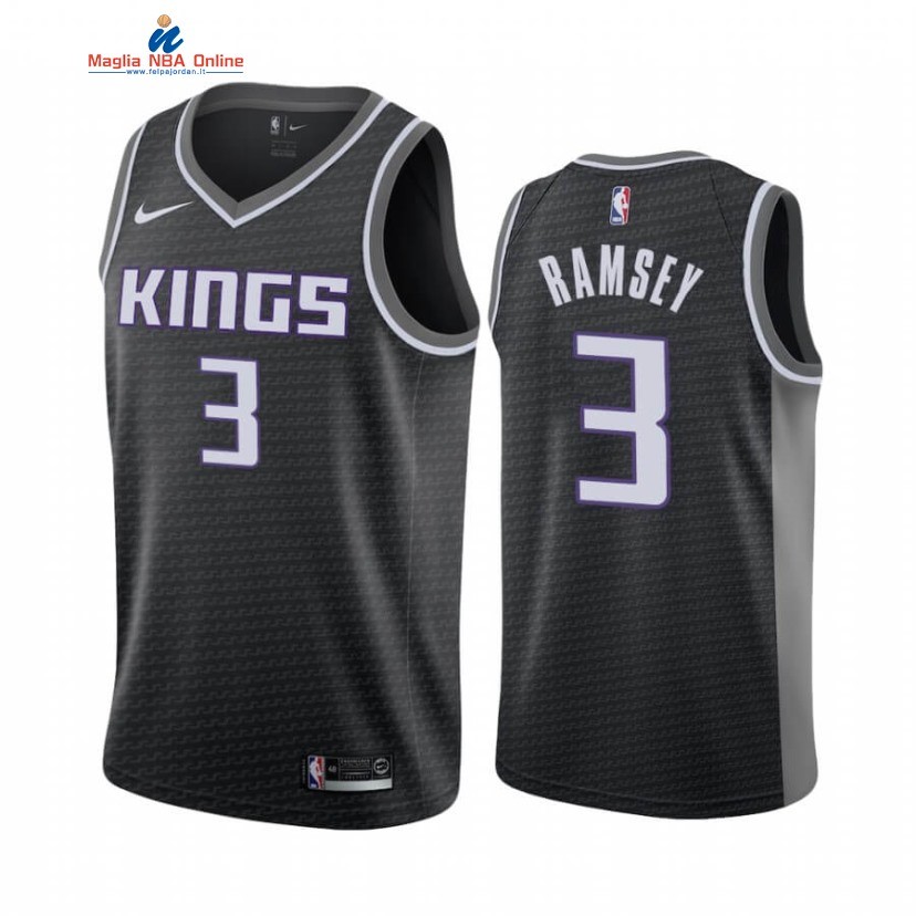 Maglia NBA Nike Sacramento Kings #3 Jahmi'us Ramsey Nero Statement 2020-21 Acquista