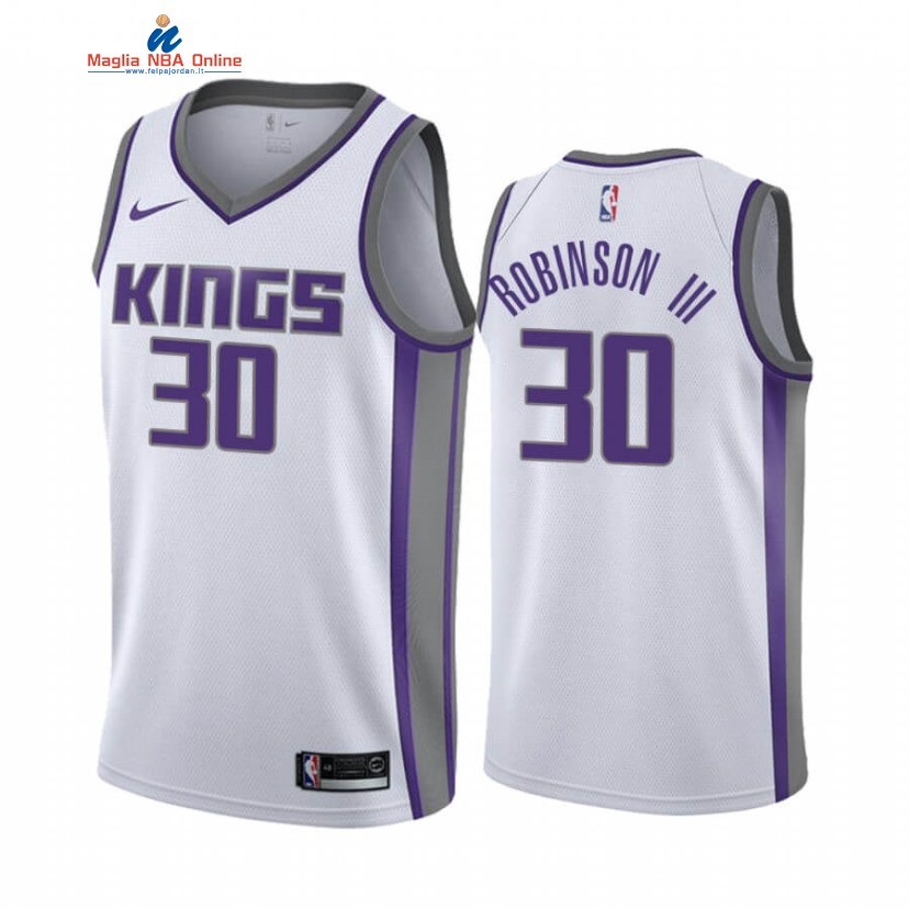 Maglia NBA Nike Sacramento Kings #30 Glenn Robinson III Bianco Association 2020-21 Acquista