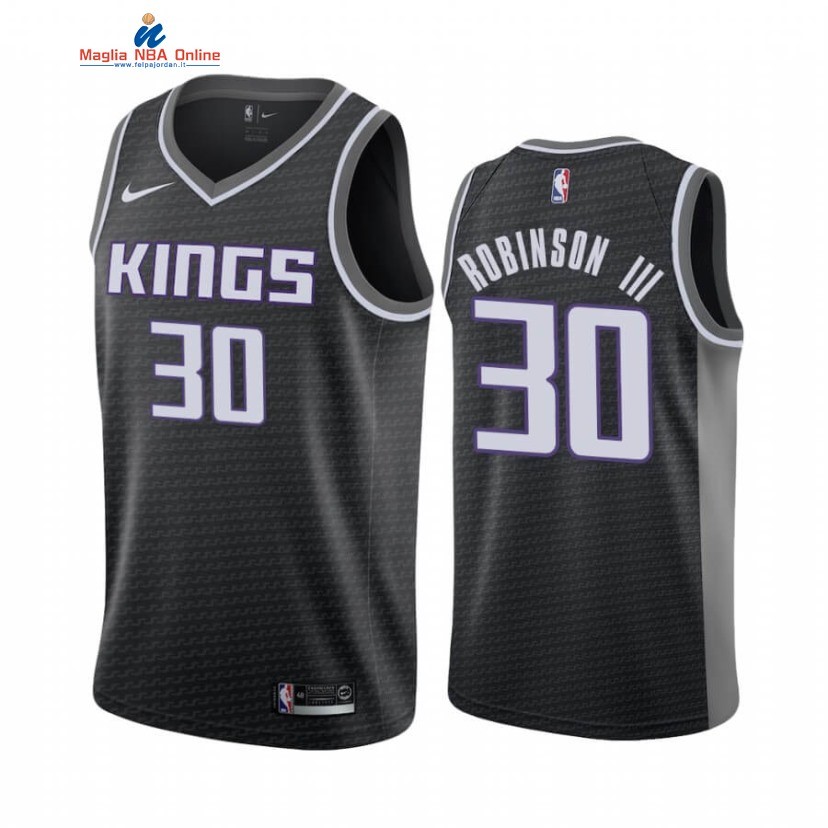 Maglia NBA Nike Sacramento Kings #30 Glenn Robinson III Nero Statement 2020-21 Acquista