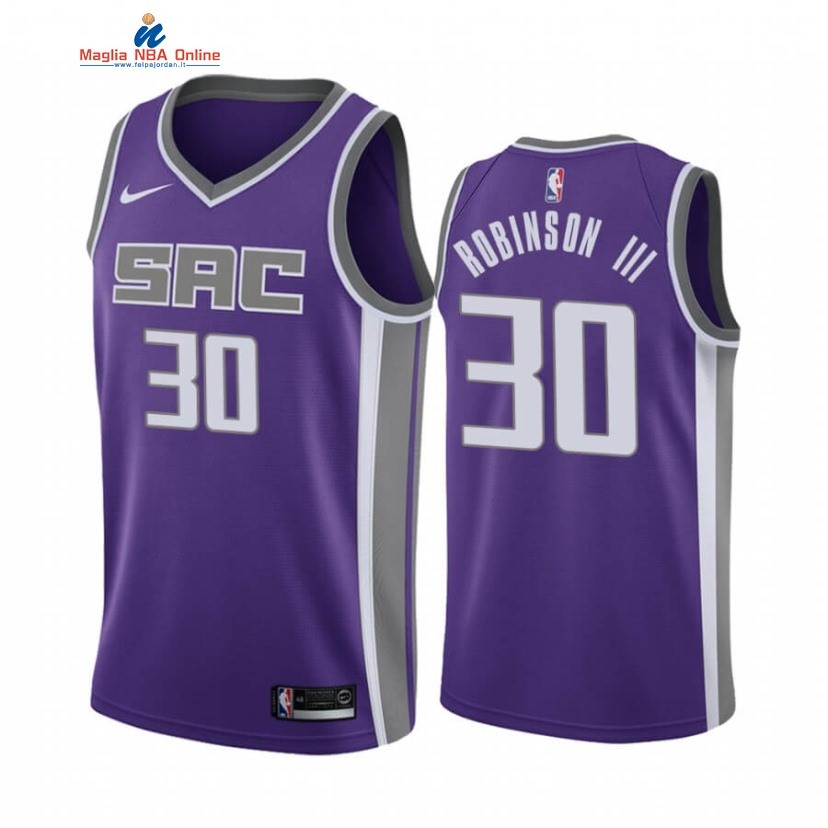 Maglia NBA Nike Sacramento Kings #30 Glenn Robinson III Porpora Icon 2020-21 Acquista
