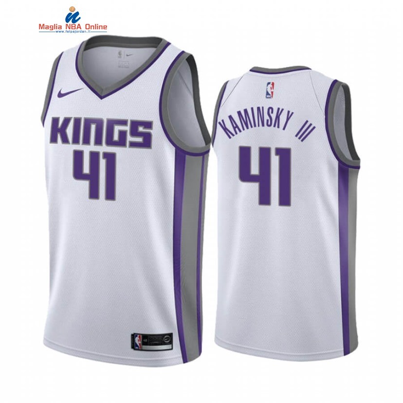 Maglia NBA Nike Sacramento Kings #41 Frank Kaminsky III Bianco Association 2020-21 Acquista