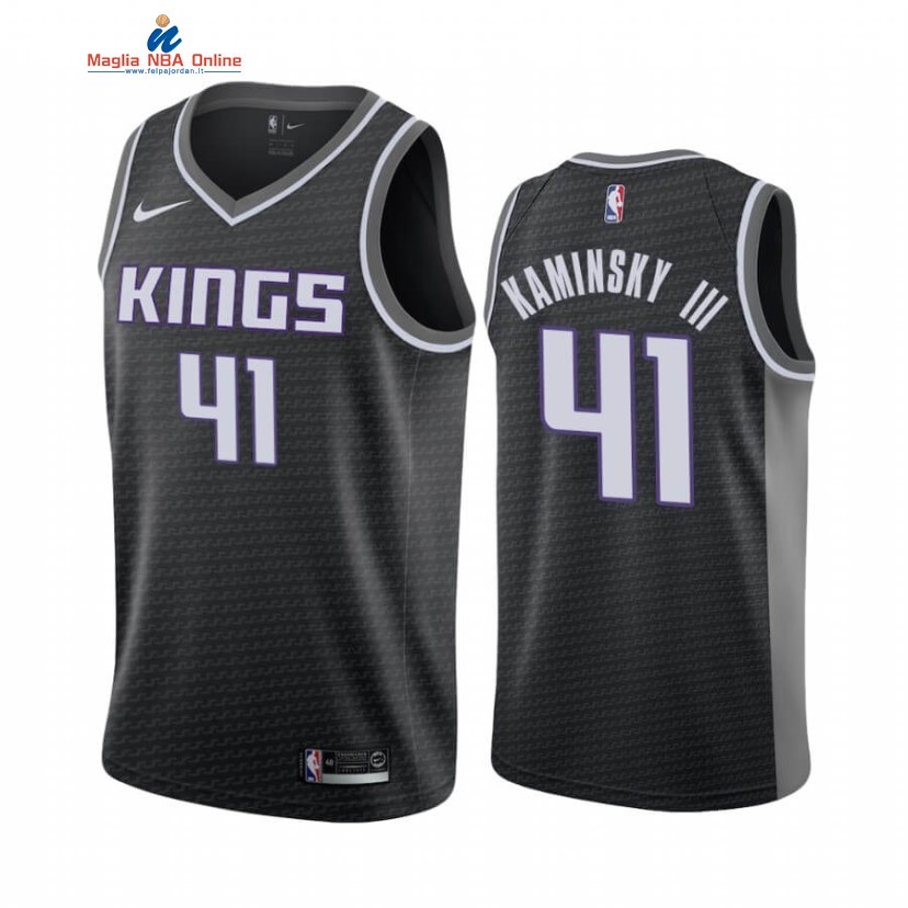 Maglia NBA Nike Sacramento Kings #41 Frank Kaminsky III Nero Statement 2020-21 Acquista