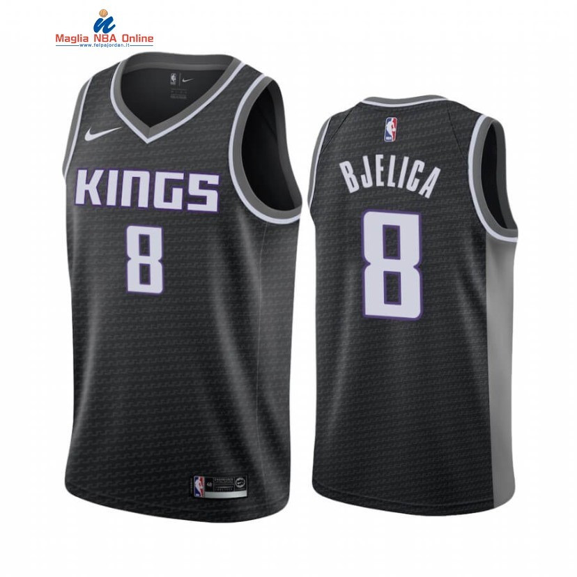 Maglia NBA Nike Sacramento Kings #8 Nemanja Bjelica Nero Statement 2020-21 Acquista