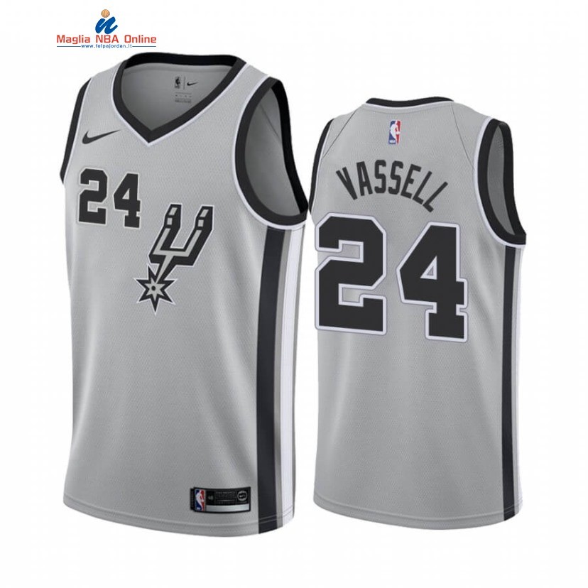 Maglia NBA Nike San Antonio Spurs #24 Devin Vassell Grigio Statement 2020-21 Acquista