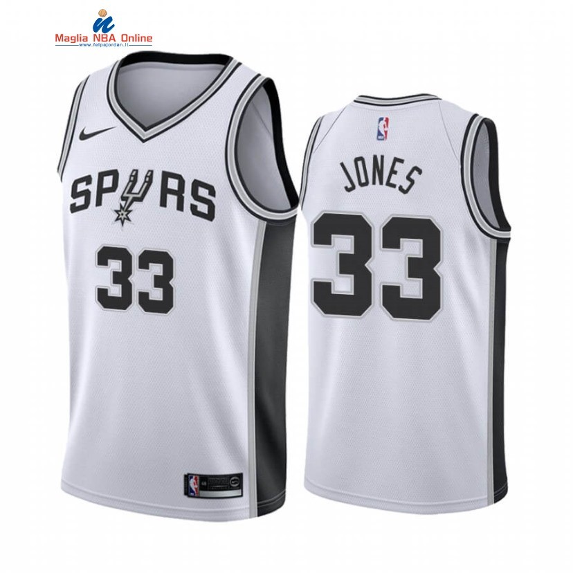 Maglia NBA Nike San Antonio Spurs #33 Tre Jones Bianco Association 2020-21 Acquista