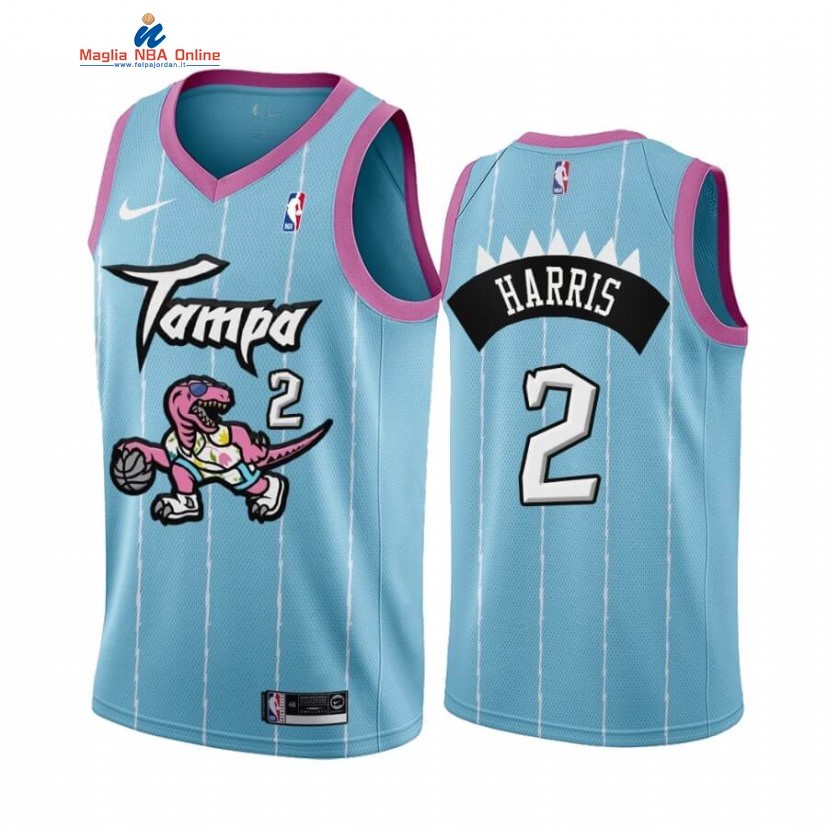 Maglia NBA Nike Toronto Raptors #2 Jalen Harris Blu Città 2020-21 Acquista