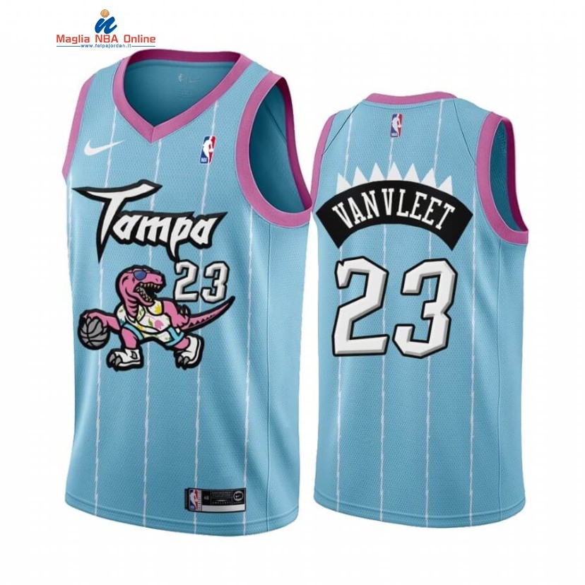 Maglia NBA Nike Toronto Raptors #23 Fred VanVleet Blu Città 2020-21 Acquista