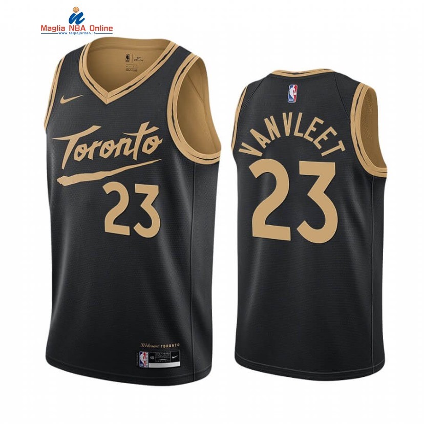 Maglia NBA Nike Toronto Raptors #23 Fred VanVleet Nero Città 2020-21 Acquista