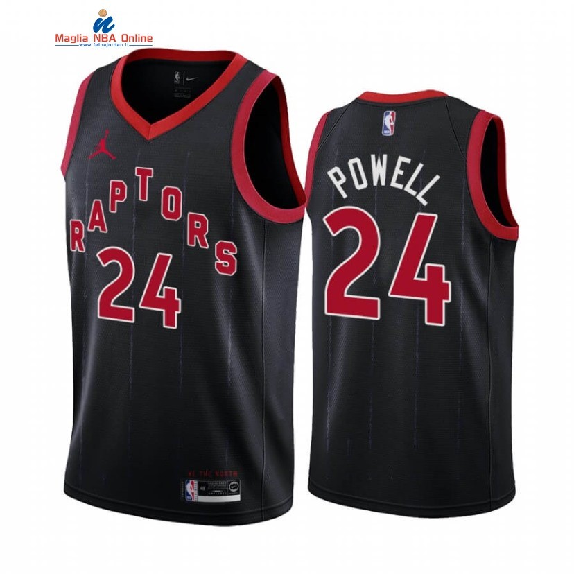 Maglia NBA Nike Toronto Raptors #24 Norman Powell Nero Statement 2020-21 Acquista