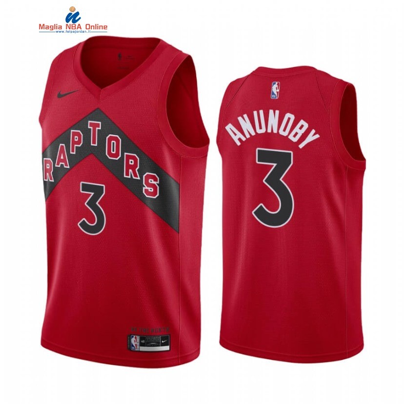 Maglia NBA Nike Toronto Raptors #3 OG Anunoby Rosso Icon 2020-21 Acquista