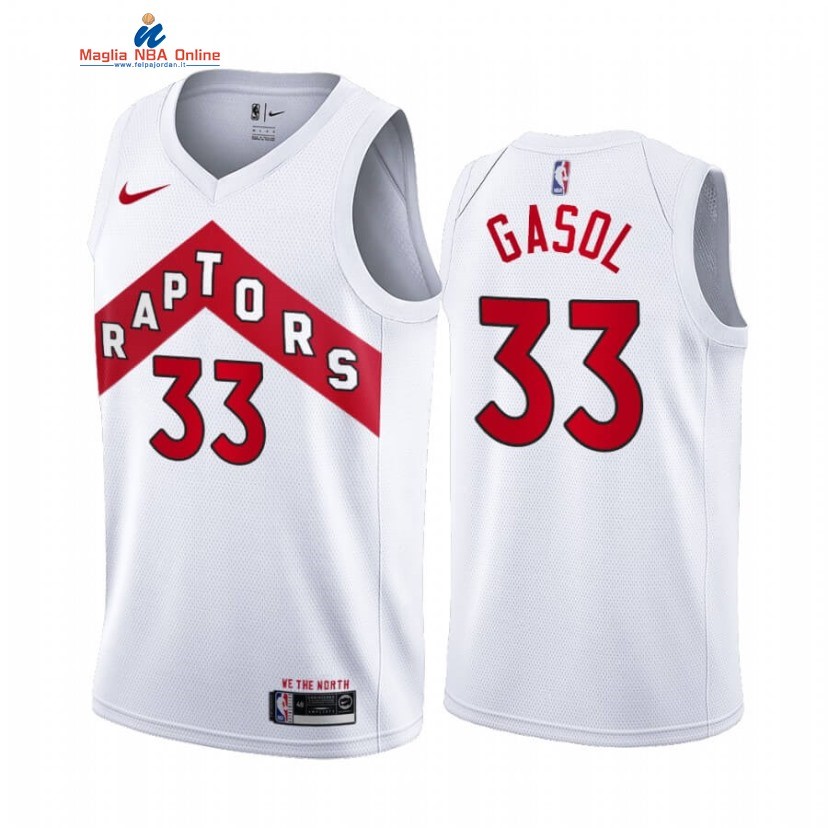 Maglia NBA Nike Toronto Raptors #33 Marc Gasol Bianco Association 2020-21 Acquista