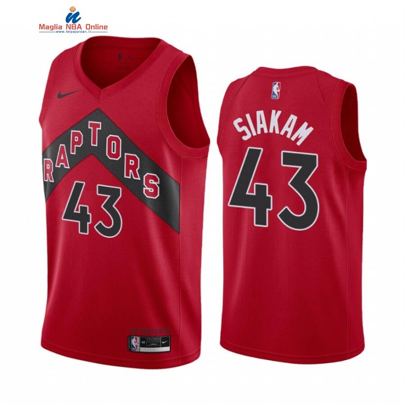 Maglia NBA Nike Toronto Raptors #43 Pascal Siakam Rosso Icon 2020-21 Acquista