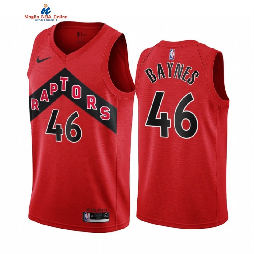 Maglia NBA Nike Toronto Raptors #46 Aron Baynes Rosso Icon 2020-21 Acquista